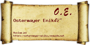 Ostermayer Enikő névjegykártya